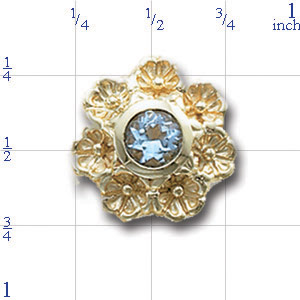 AC510 14K ROUND BEZEL SLIDE 
